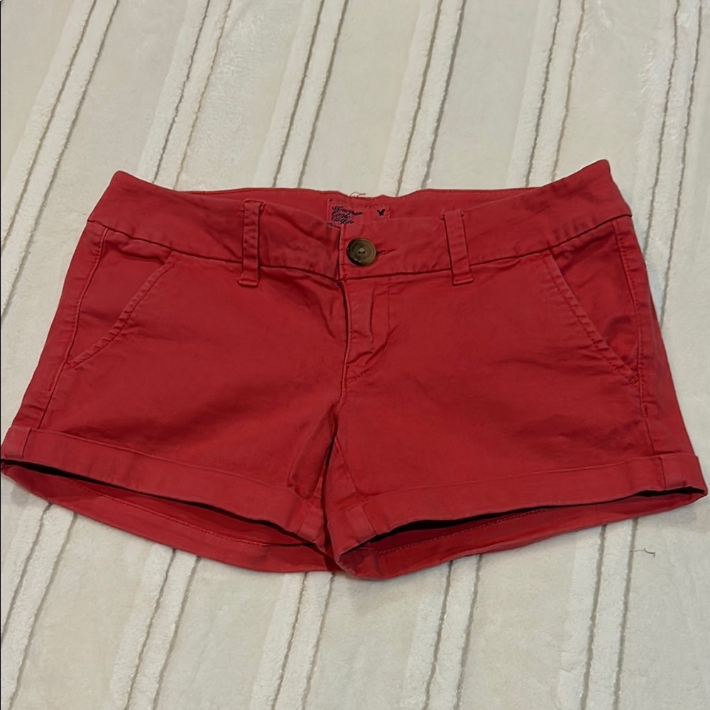 American Eagle Outfitters Red High Waist Shorts
